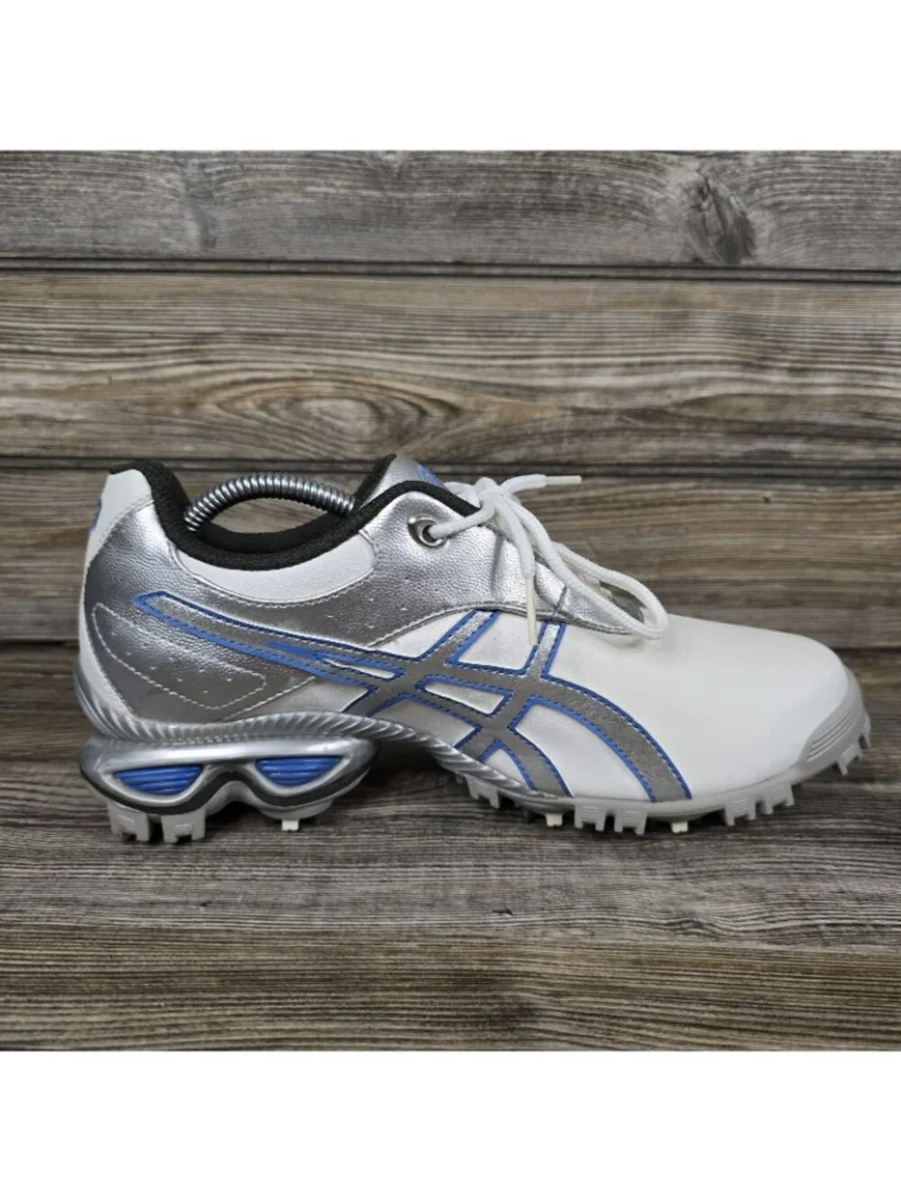 NEW Asics Gel-Linksmaster White/Teal Soft Spike Golf Shoes P082Y Women's Size 9
